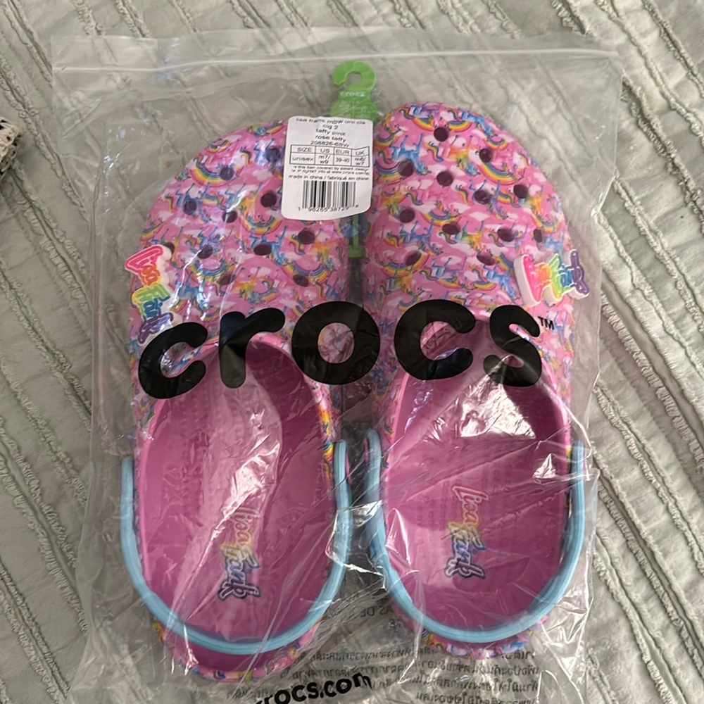 Lisa Frank Unicorn Crocs size 9 women/8 men